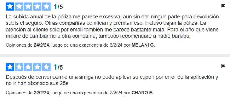 Barkibu seguro opiniones negativas en Opiniones Verificadas