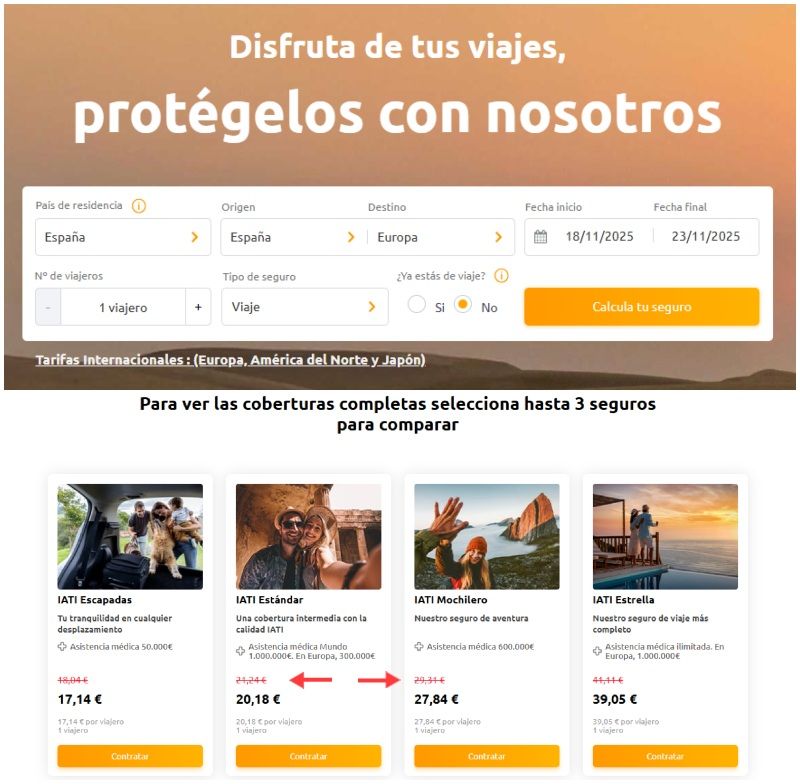 ▷ Descuento IATI Seguros 2025 ⚠️ Cómo conseguir del 5% al 30% de ahorro en tu seguro de viaje 1 Cómo obtener un descuento IATI y pasos para aplicarlo: confirmación visual de que el descuento está activo