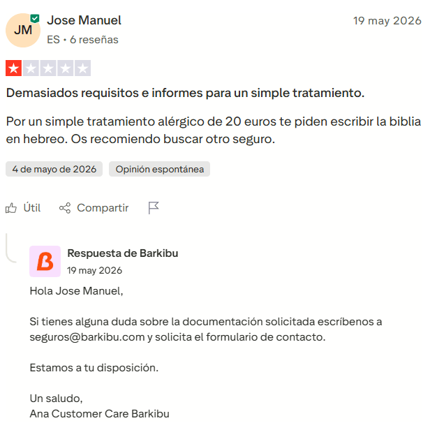 ▷ Barkibu opiniones en 2026: ¿es el mejor seguro para mascotas si vas a viajar con ellas? 15 Opiniones Barkibu seguro negativas en Trustpilot
