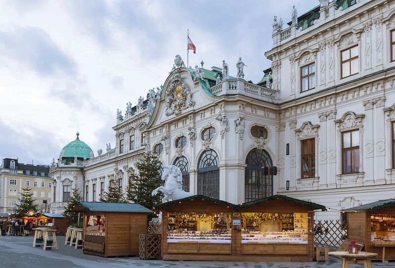 Mercado navideño Viena: Palacio Belvedere