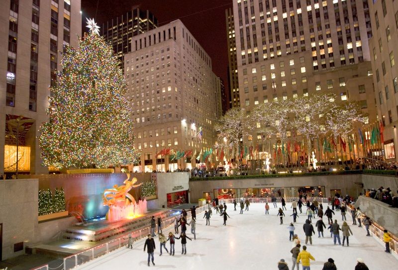 Qué hacer en Nueva York en Navidad: pistas de patinaje sobre hielo (Rockefeller Center)