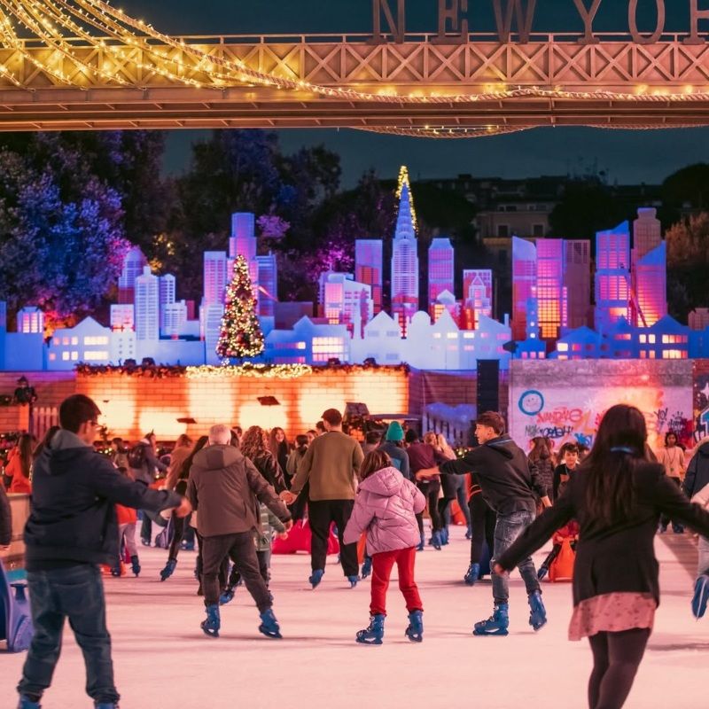 Qué hacer en Roma en Navidad con niños: pista de hielo en 'Christmas World'