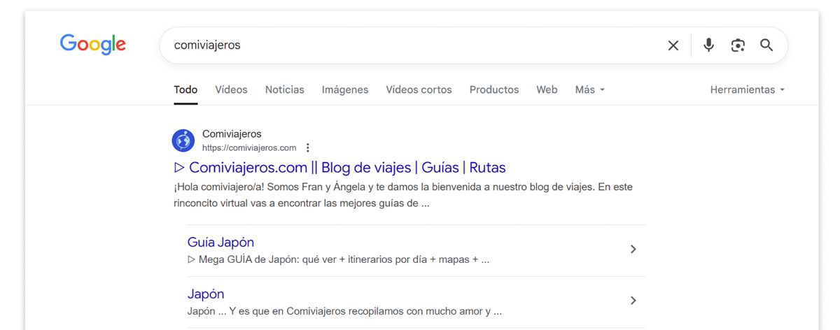 Ahora cuando nos busques en Google esto es lo que vas a encontrar