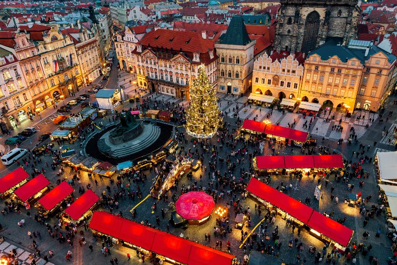 Mercadillos de Navidad en Praga: mercado de la Plaza de la Ciudad Vieja