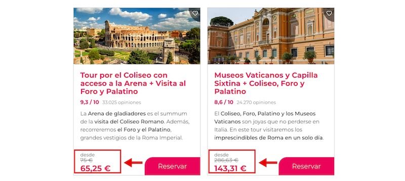 ▷ Descuento Civitatis 2026 ⚠️ Desde el 7% al 50% de ahorro en muchas actividades (sin código ni cupón) 2 Descuento Civitatis de hasta el 50% por ser lector/a de Comiviajeros