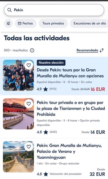 Cómo organizar un viaje a China: reserva las actividades en GYG o Trip