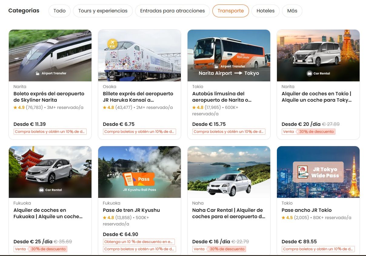 ▷ Código Descuento Klook 2026 ⚠️ TODOS los códigos, cupones y descuentos Klook activos aquí 5 Descuentos Klook en transportes en Japón