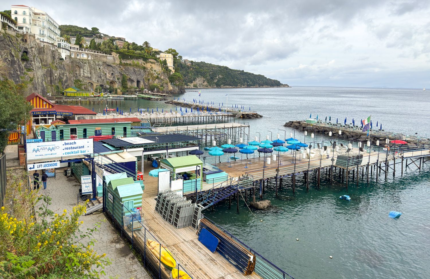 Qué ver en Sorrento: playas de Sorrento en Marina Piccola