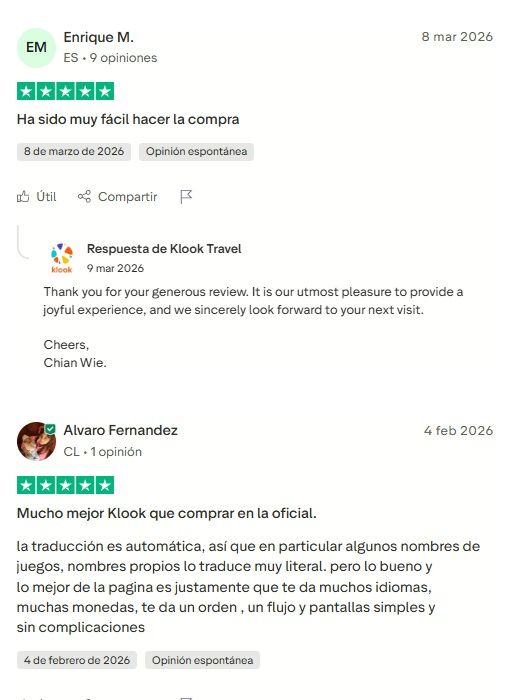 ▷ Código Descuento Klook 2026 ⚠️ TODOS los códigos, cupones y descuentos Klook activos aquí 7 ¿Klook es fiable? Opiniones