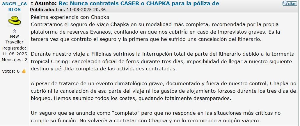 ▷ Chapka Seguros opiniones 2026 ⚠️ Reviews REALES sobre este seguro de viaje + nuestra opinión 12 Chapka Seguros opiniones en el foto Los Viajeros