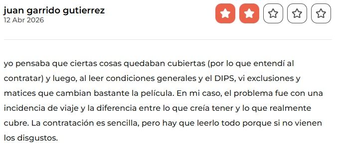 ▷ Chapka Seguros opiniones 2026 ⚠️ Reviews REALES sobre este seguro de viaje + nuestra opinión 18 Chapka Seguros opiniones negativas en Roams