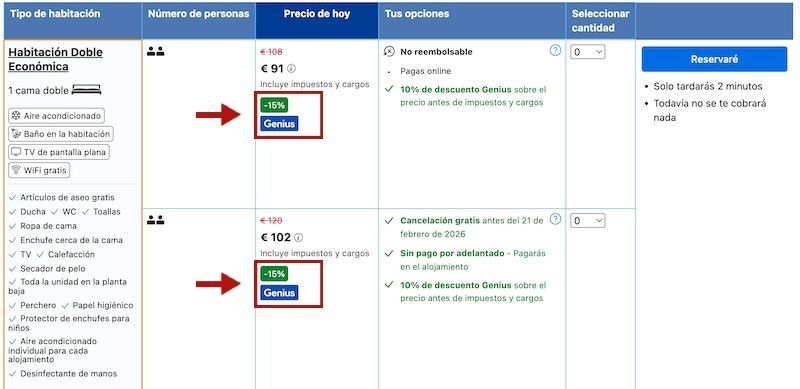 ▷ Código descuento Booking 2026: ofertas verificadas y cómo ahorrar hasta un 60% AQUÍ ⚠️ 3 Descuento Booking: descuento Genius Booking