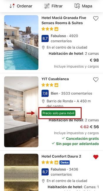 ▷ Código descuento Booking 2026: ofertas verificadas y cómo ahorrar hasta un 60% AQUÍ ⚠️ 4 Descuento Booking desde la app móvil con etiqueta
