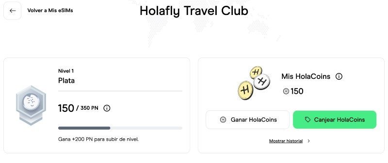 ▷ Descuento Holafly Junio 2026: código COMIVIAJEROS para ahorrar un 5% en tu eSIM y del 10% al 32% en Holafly Plans 2 Descuento Holafly con Holacoins ganados en el programa