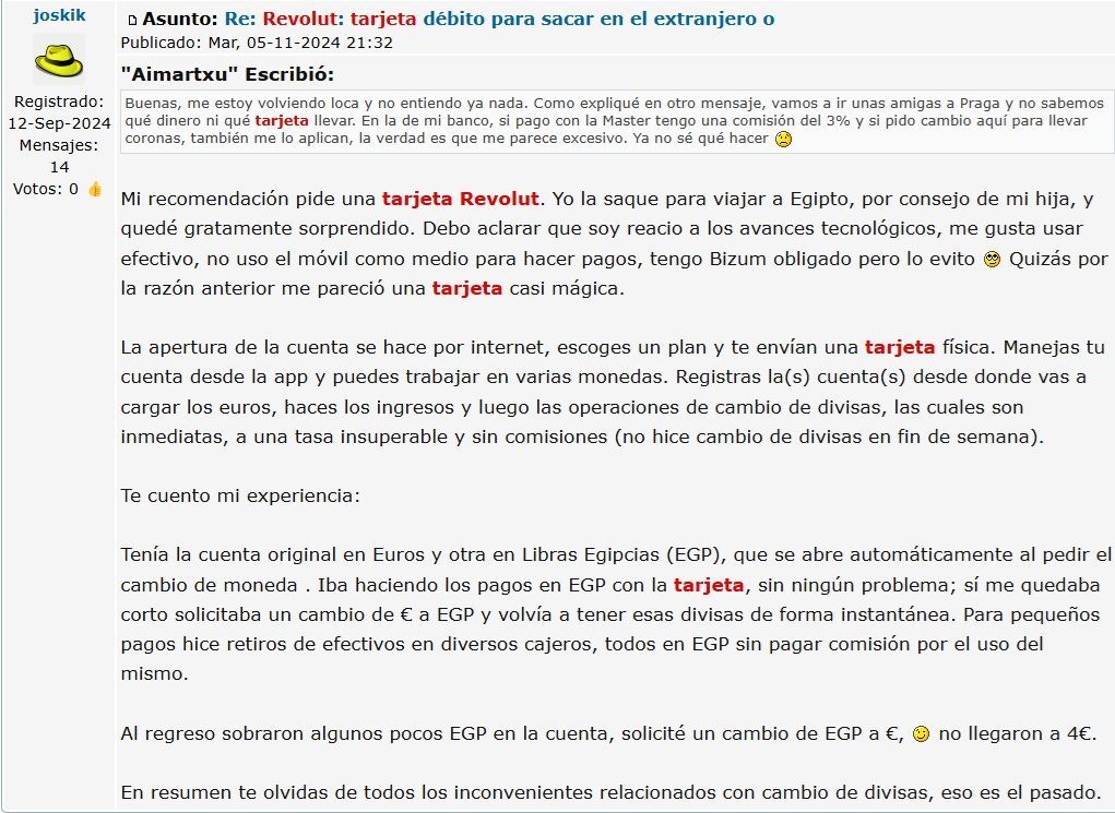 ▷ Revolut opiniones en 2026 ⚠️ ¿Es la mejor tarjeta para viajar? 22 Tarjeta Revolut opiniones en el foro 'Los Viajeros'