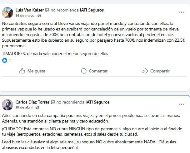 ▷ IATI Seguros opiniones 2026 ⚠️ Pros, contras y nuestra experiencia REAL con este seguro de viaje 14 IATI seguros opiniones: Opiniones IATI Seguros de viajes negativas en Facebook