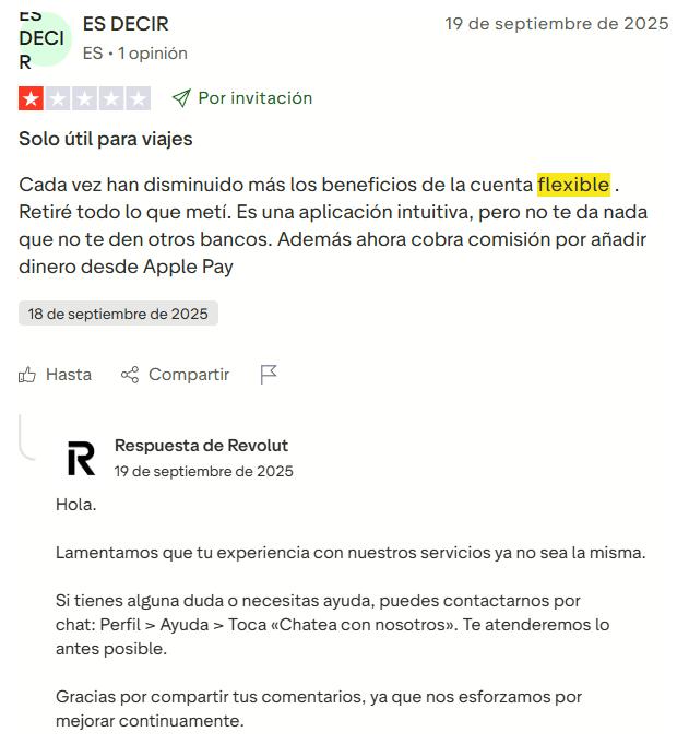 ▷ Revolut opiniones en 2026 ⚠️ ¿Es la mejor tarjeta para viajar? 48 Cuenta flexible Revolut opiniones en Trustpilot