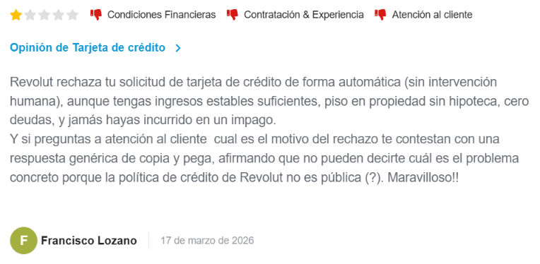 ▷ Revolut opiniones en 2026 ⚠️ ¿Es la mejor tarjeta para viajar? 30 Tarjeta Revolut opiniones negativas en HelpMyCash