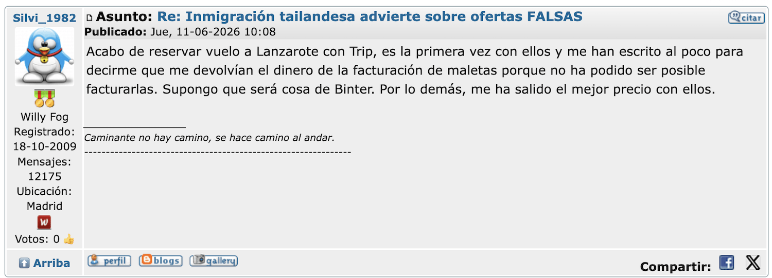 ▷ Trip opiniones 2026: ¿Merece la pena esta web para reservar vuelos, trenes, alojamientos y actividades? ⚠️ Nuestra experiencia real 16 Trip opiniones: opiniones de Trip.com en foro 'Los Viajeros'
