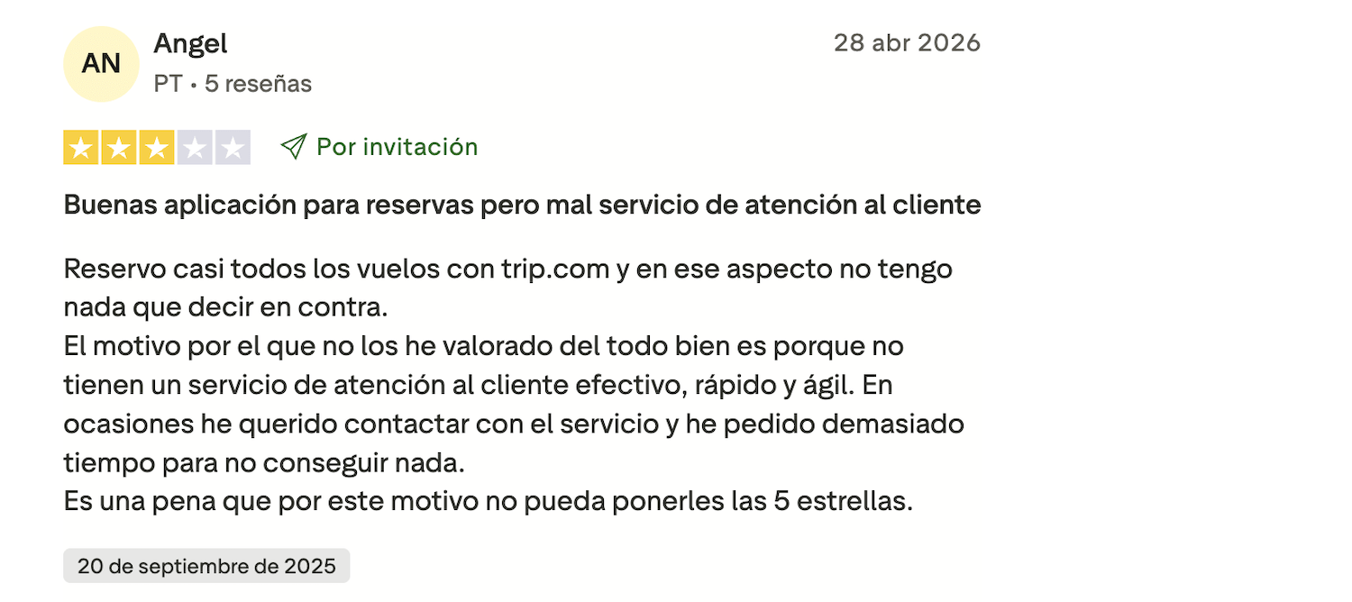 ▷ Trip opiniones 2026: ¿Merece la pena esta web para reservar vuelos, trenes, alojamientos y actividades? ⚠️ Nuestra experiencia real 26 Trip opiniones: trip vuelos opiniones